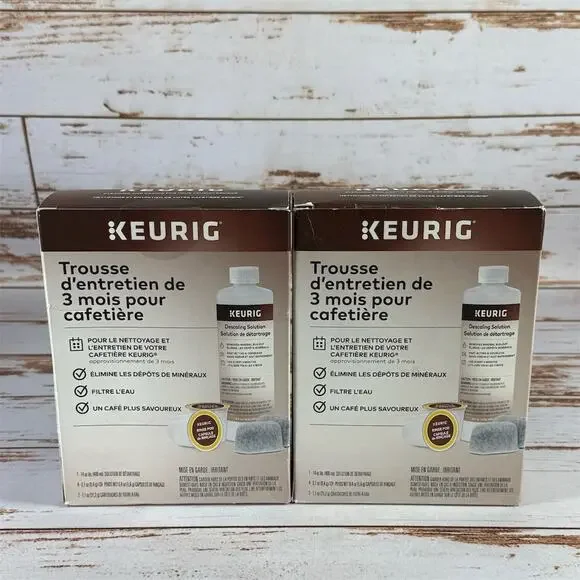 2x Keurig 3-Month Brewer Care Kit for Classic & 2.0 Coffee Makers